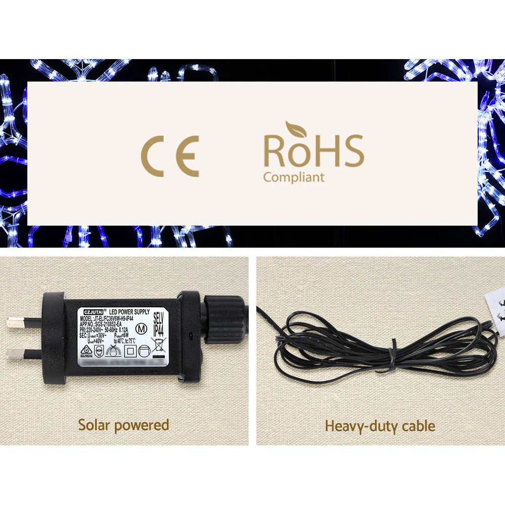 Outdoor Decorations & Lights: 0.82M Christmas Lights 304 LED Snow Motif Light Decorations Jingle Jollys