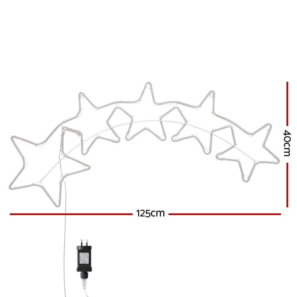Outdoor Decorations & Lights: 1.25M Christmas Lights Motif 560 LED Rope Light Outdoor Decoration Jingle Jollys