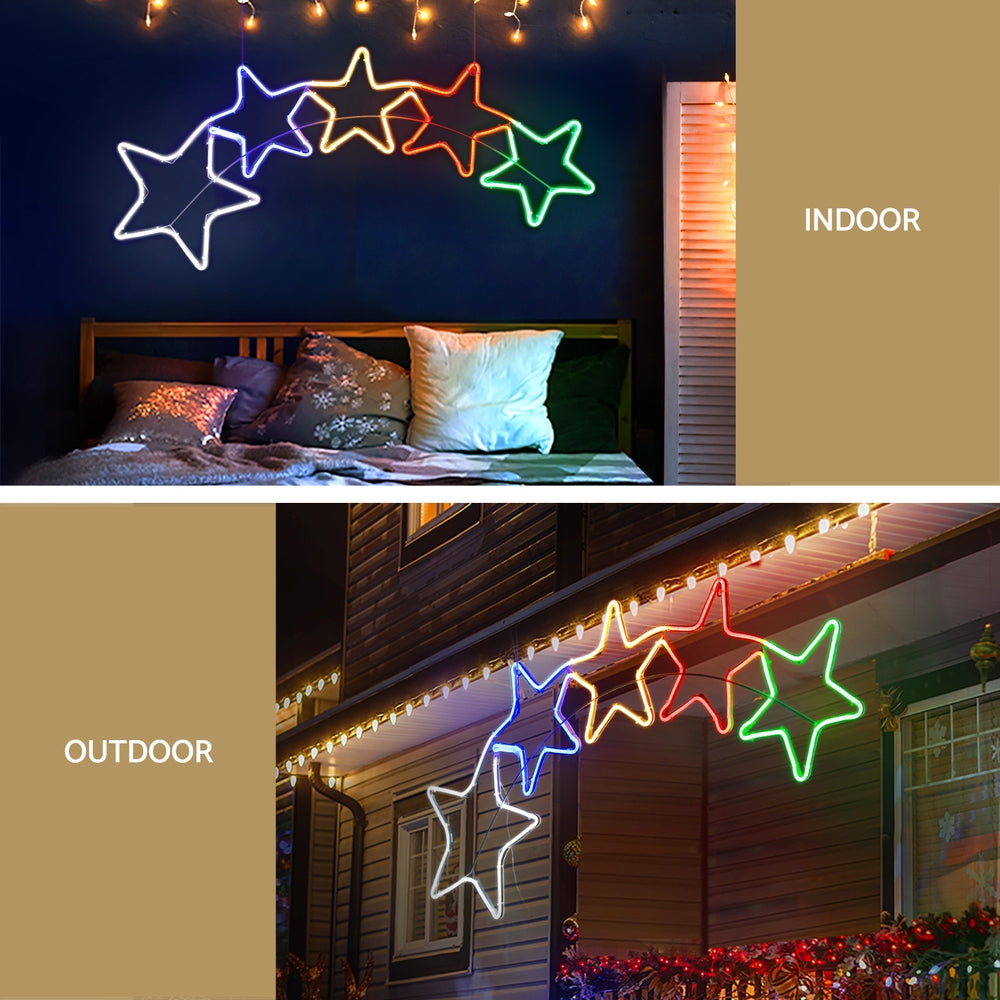Outdoor Decorations & Lights: 1.25M Christmas Lights Motif 560 LED Rope Light Outdoor Decoration Jingle Jollys
