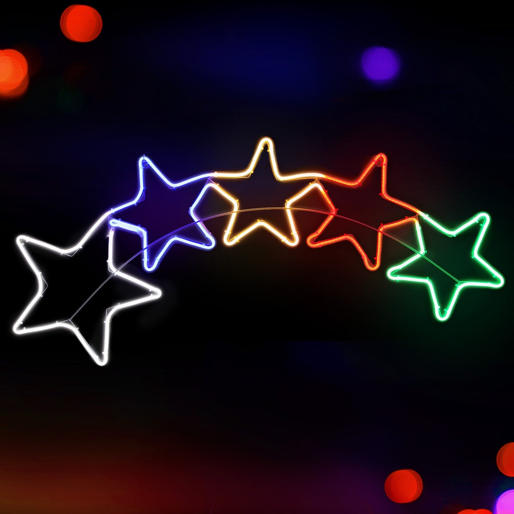 Outdoor Decorations & Lights: 1.25M Christmas Lights Motif 560 LED Rope Light Outdoor Decoration Jingle Jollys
