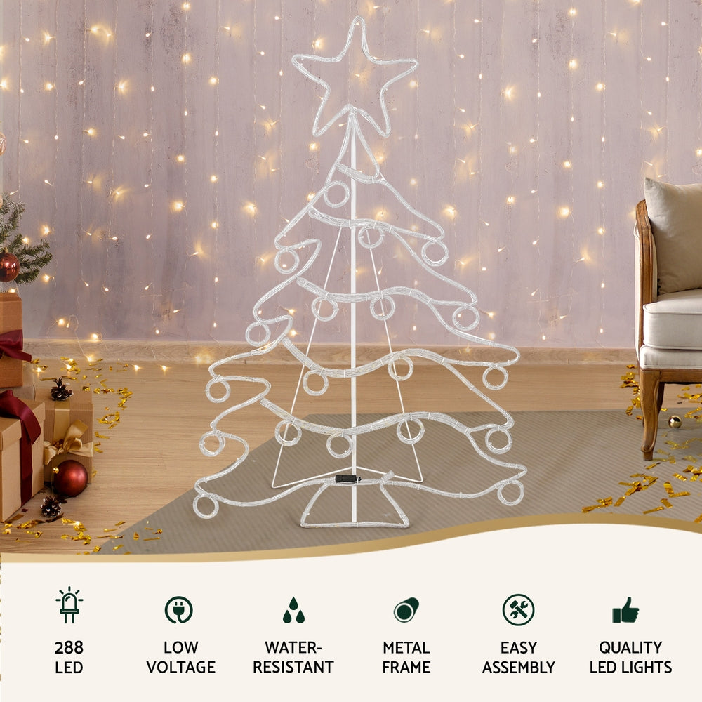 Outdoor Decorations & Lights: 1.18M Christmas Lights Motif 288 LED Rope Light Outdoor Decoration Jingle Jollys