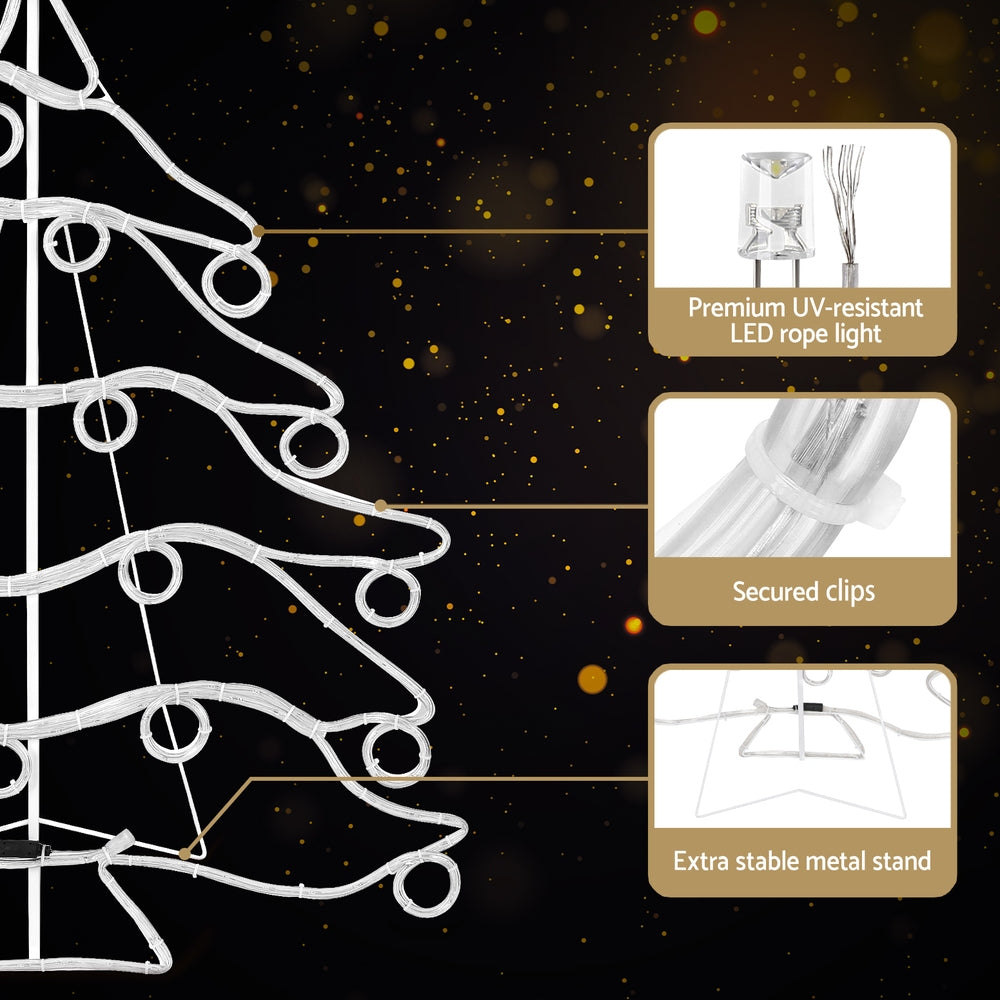 Outdoor Decorations & Lights: 1.18M Christmas Lights Motif 288 LED Rope Light Outdoor Decoration Jingle Jollys