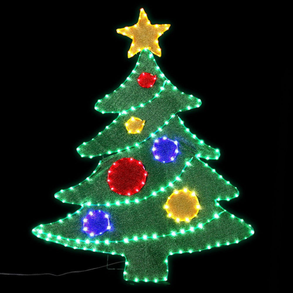 Outdoor Decorations & Lights: Jingle Jollys Christmas Lights 150cm Motif 220 LED Rope Light Outdoor Decoration