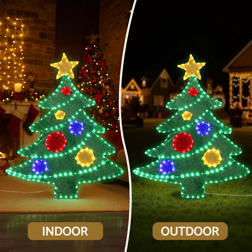 Outdoor Decorations & Lights: Jingle Jollys Christmas Lights 150cm Motif 220 LED Rope Light Outdoor Decoration