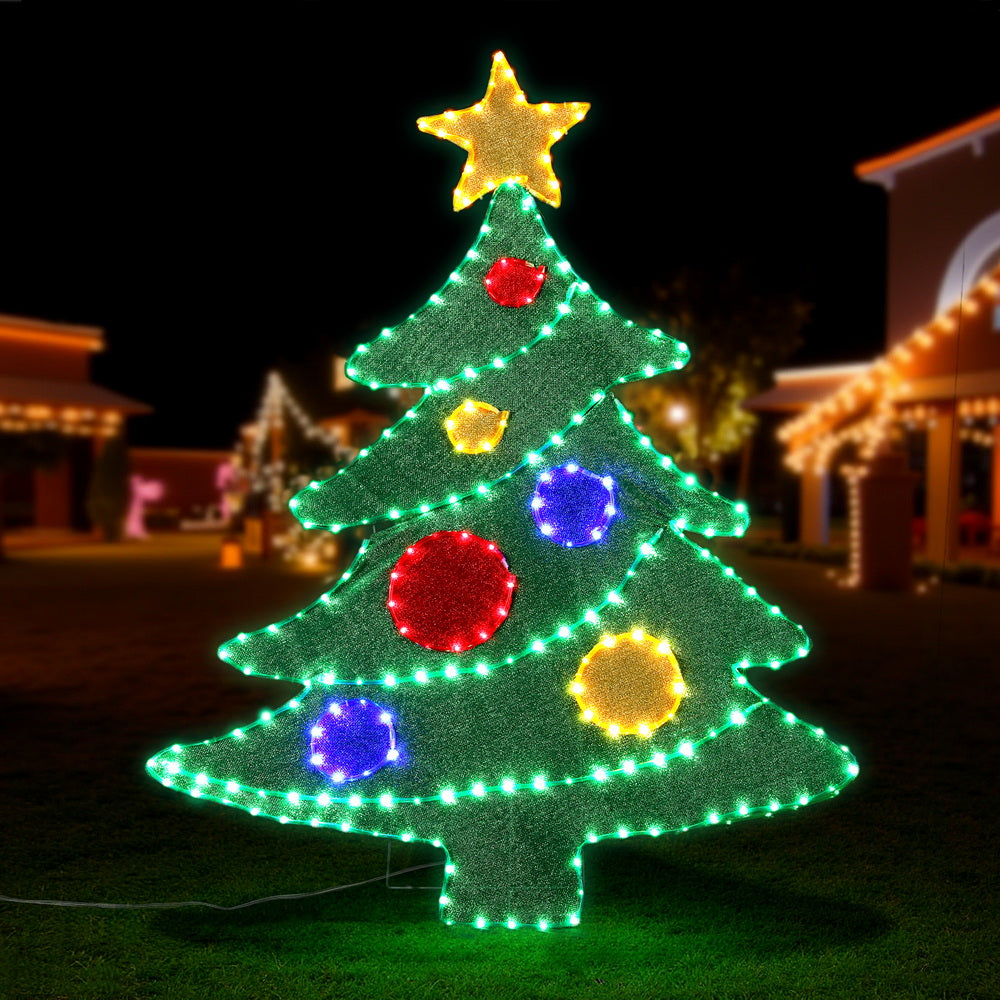 Outdoor Decorations & Lights: Jingle Jollys Christmas Lights 150cm Motif 220 LED Rope Light Outdoor Decoration