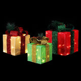 3 PCS Christmas Lights 60 LED Fairy Light Gift Box Jingle Jollys