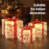 3 PCS Christmas Lights 70 LED Fairy Light Gift Box Jingle Jollys