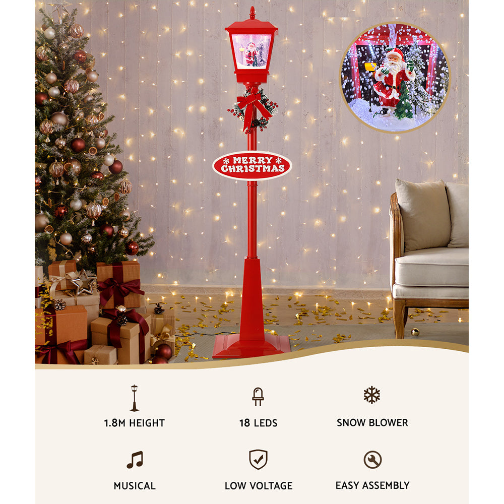 Outdoor Decorations & Lights: 1.8M Christmas Lights Post Lamp LED Outdoor Decorations Jingle Jollys