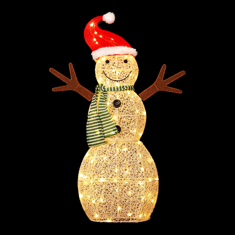 Outdoor Decorations & Lights: 0.97M Christmas Lights Snowman 80 LED Decorations Jingle Jollys