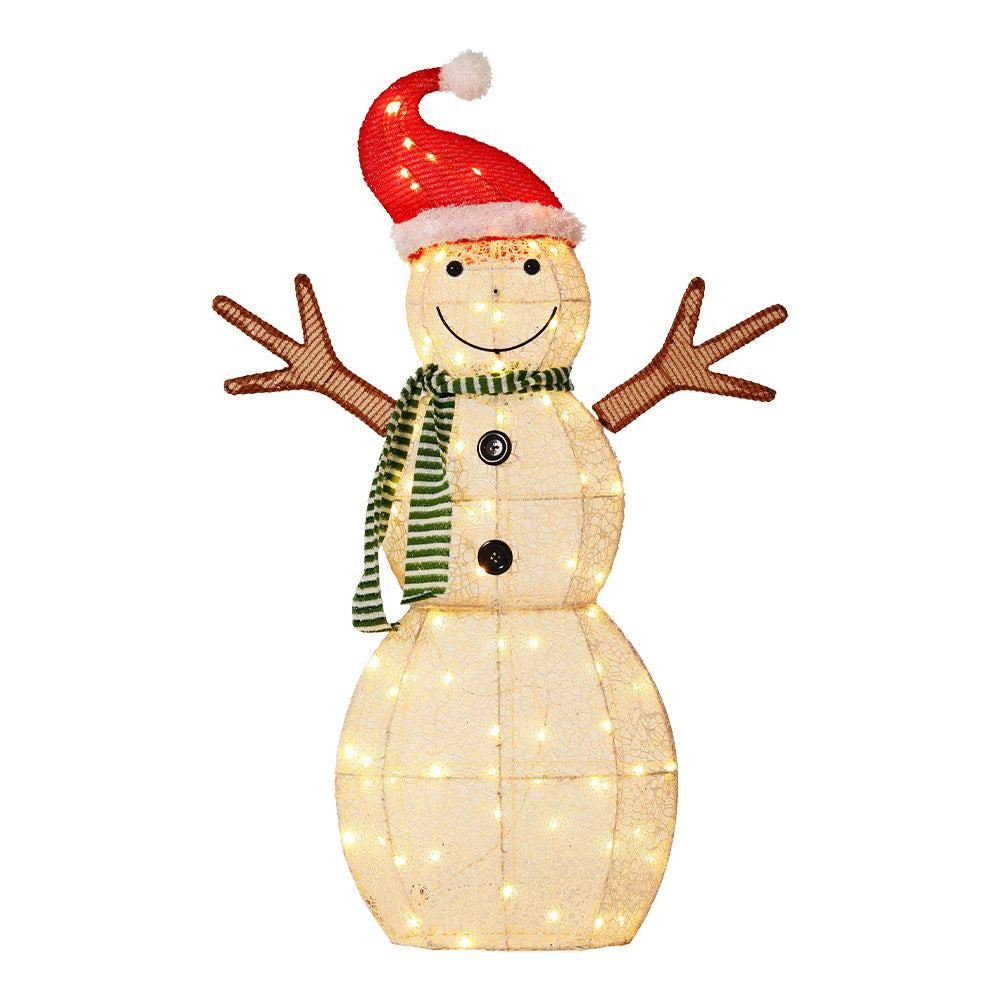 Outdoor Decorations & Lights: 0.97M Christmas Lights Snowman 80 LED Decorations Jingle Jollys