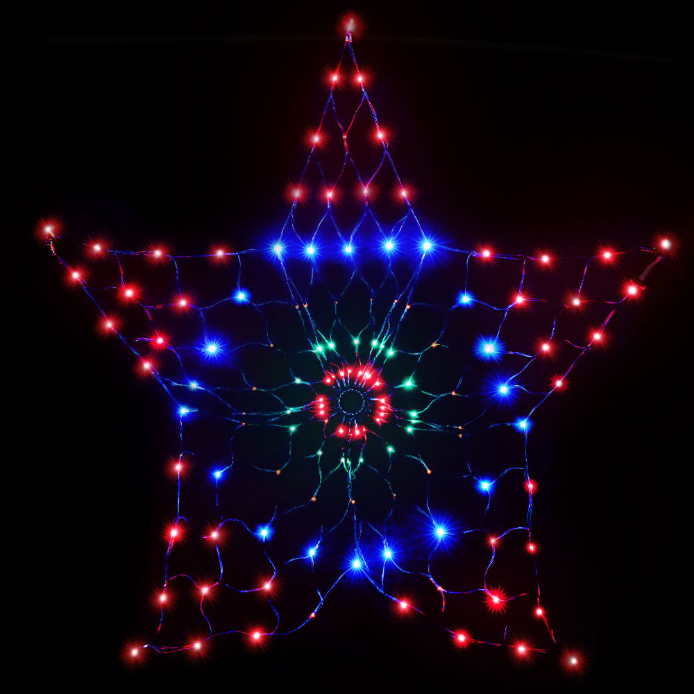 Outdoor Decorations & Lights: 1.3M Christmas Lights 130 LED Snow Motif Light Decorations Jingle Jollys