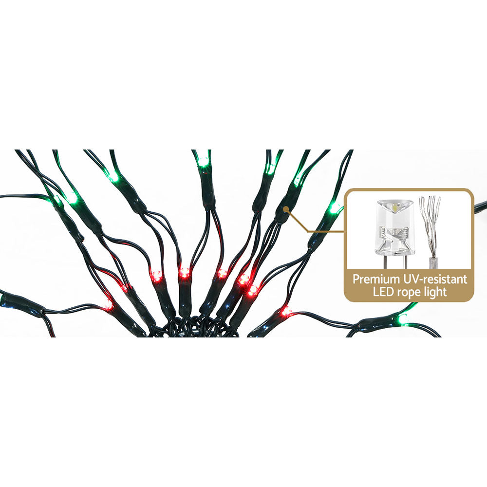 Outdoor Decorations & Lights: 1.3M Christmas Lights 130 LED Snow Motif Light Decorations Jingle Jollys