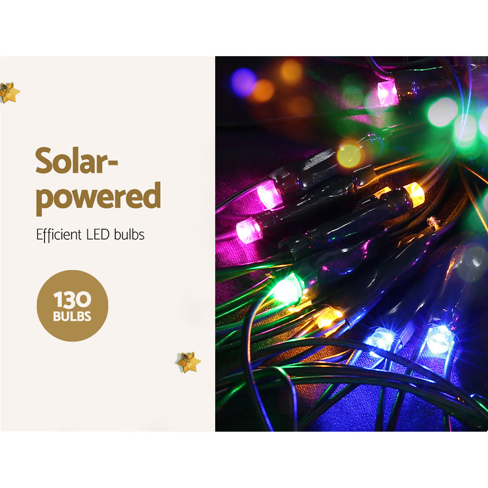 Outdoor Decorations & Lights: 1.3M Christmas Lights 130 LED Snow Motif Light Decorations Jingle Jollys