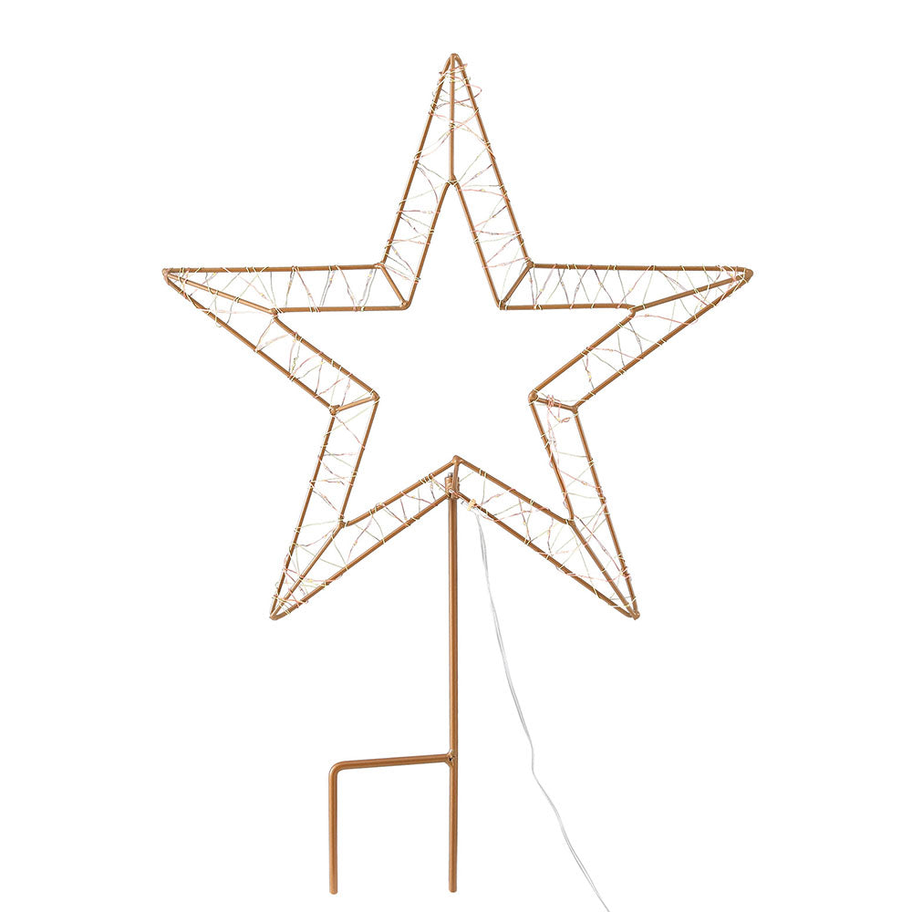Outdoor Decorations & Lights: 100 LED Christmas Lights Fairy Light Ground Star Garden Decoration Jingle Jollys