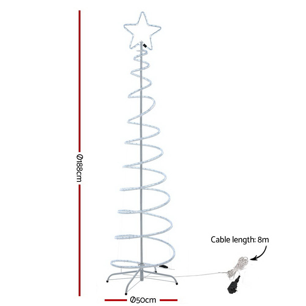 Outdoor Decorations & Lights: 1.88M Christmas Lights Tree 288 LED Decorations Jingle Jollys