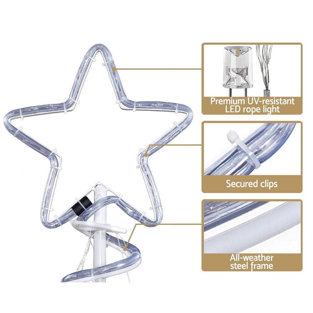 Outdoor Decorations & Lights: 1.88M Christmas Lights Tree 288 LED Decorations Jingle Jollys
