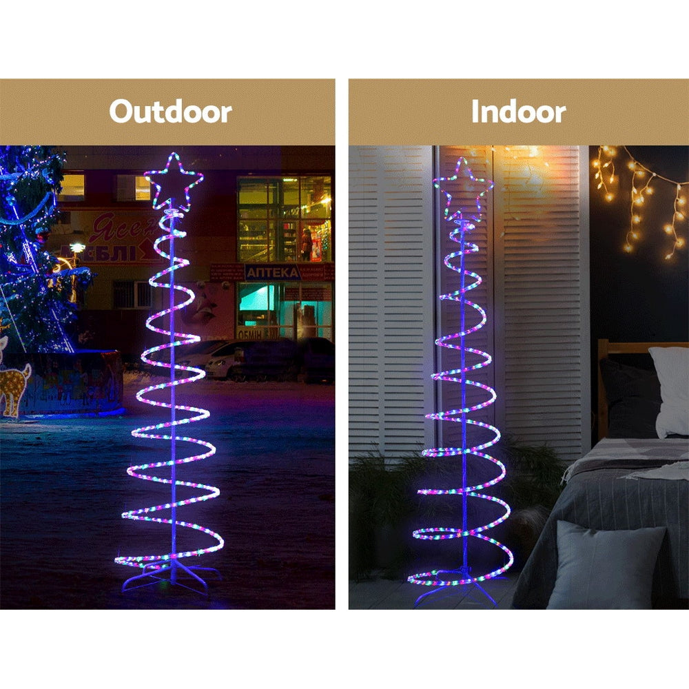 Outdoor Decorations & Lights: 1.88M Christmas Lights Tree 288 LED Decorations Jingle Jollys