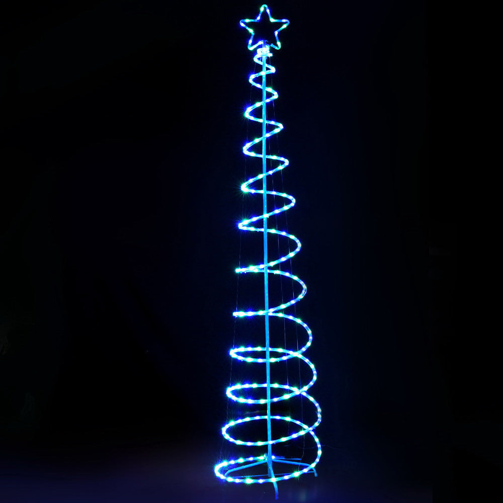 Outdoor Decorations & Lights: 2.4M Christmas Tree LED Solar Motif Lights Jingle Jollys