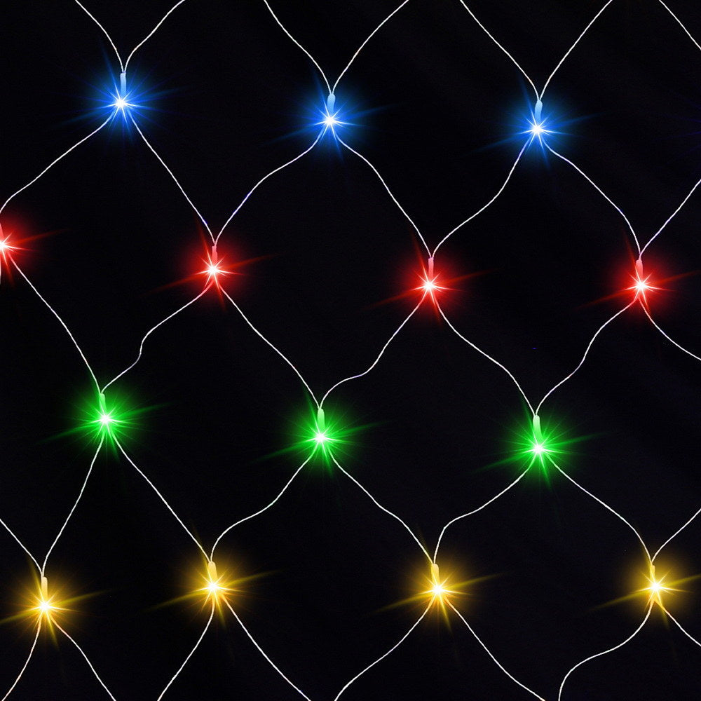 Outdoor Decorations & Lights: Jingle Jollys Christmas Lights 5Mx3M Net String Light 600 LED Colourful Beads