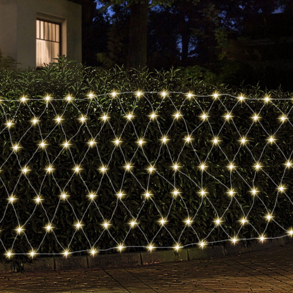 Outdoor Decorations & Lights: 2Mx3M Christmas Lights Net String Light Decorations Warm 504 LED Jingle Jollys