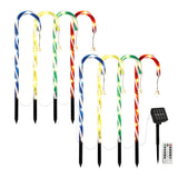 Outdoor Decorations & Lights: Jingle Jollys 8 PCS Christmas Lights Path Ground Light Garden Decorations 72 LED