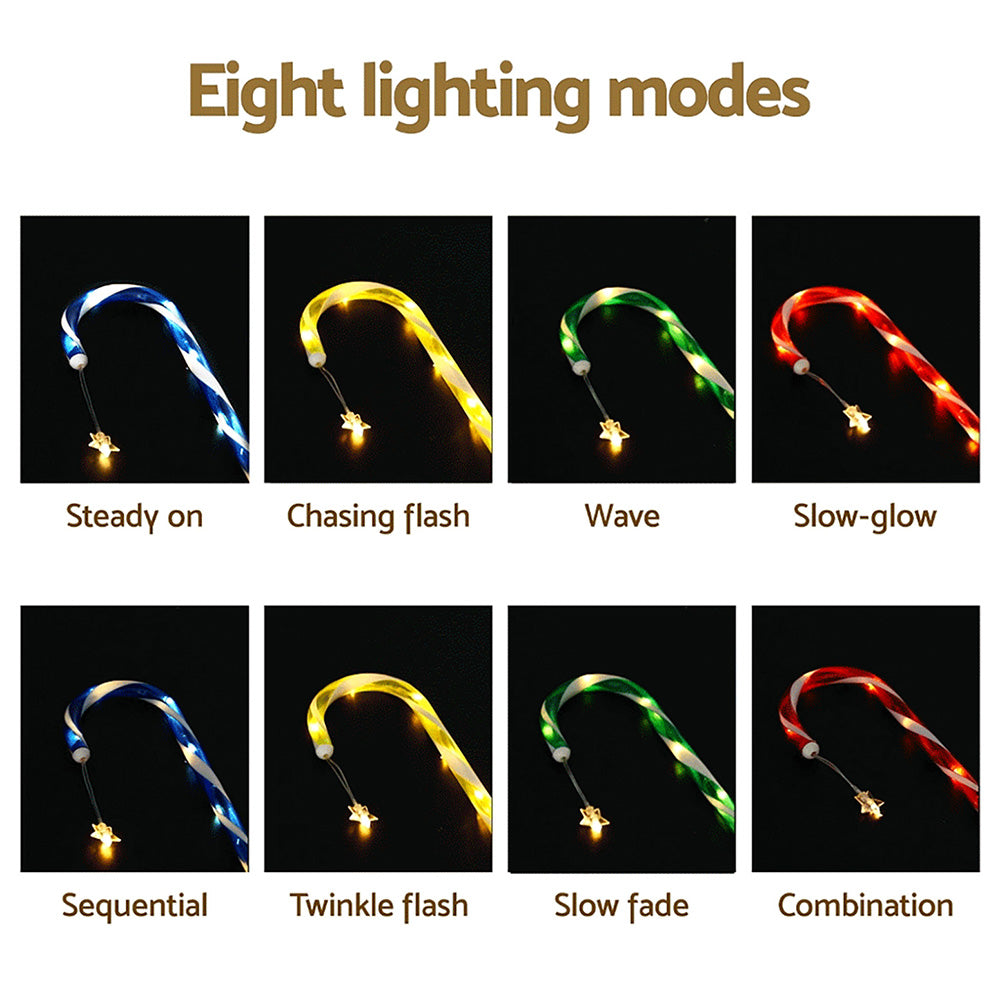 Outdoor Decorations & Lights: Jingle Jollys 8 PCS Christmas Lights Path Ground Light Garden Decorations 72 LED