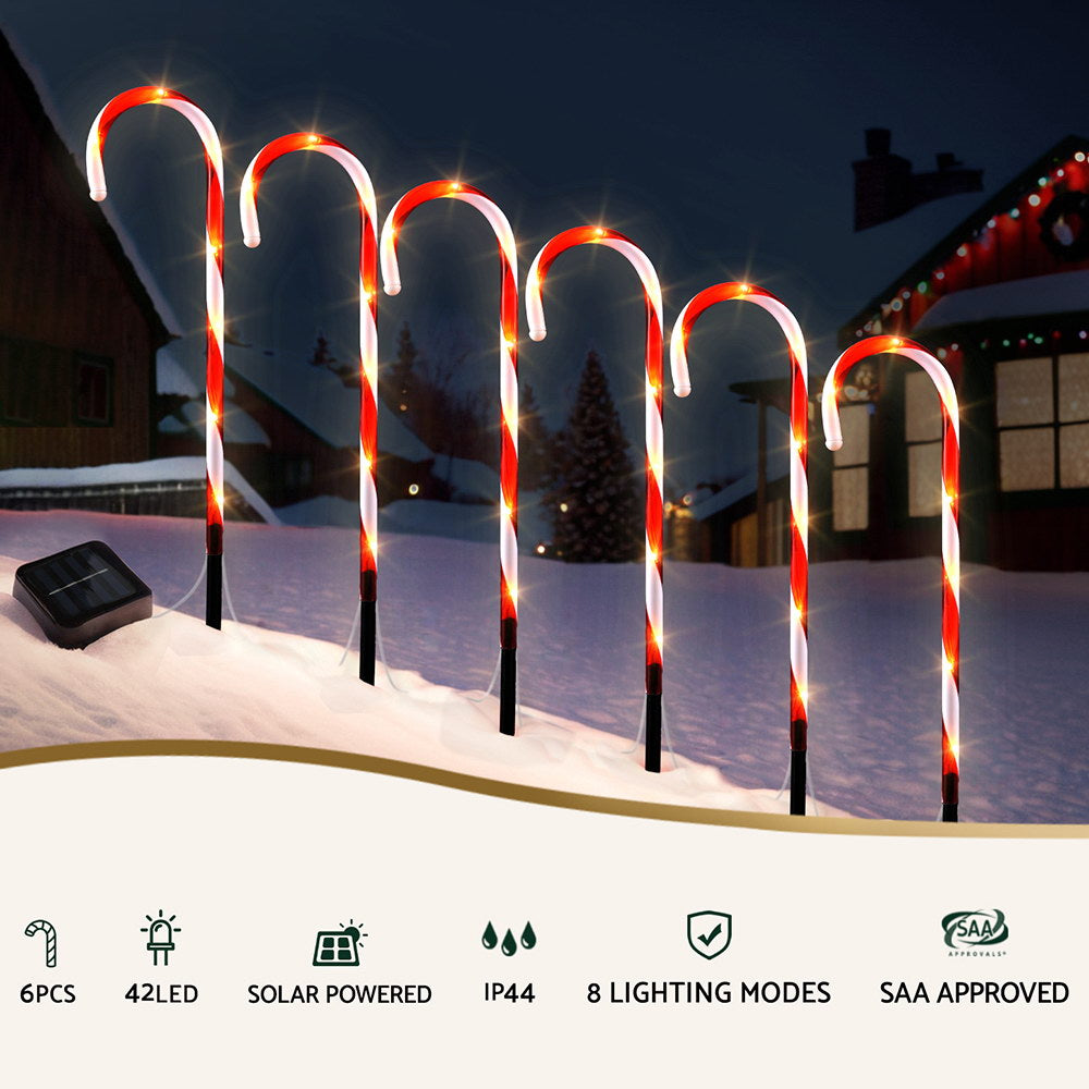 Outdoor Decorations & Lights: 42 LED 6 PCS Christmas Lights Path Ground Light Garden Decorations Jingle Jollys