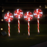 4 PCS Christmas Lights Path Ground Light Garden Decoration 112 LED Jingle Jollys