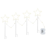 Outdoor Decorations & Lights: Jingle Jollys 4 PCS Christmas Lights Path Ground Light Garden Decorations 144 LED