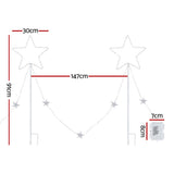 Outdoor Decorations & Lights: Jingle Jollys 4 PCS Christmas Lights Path Ground Light Garden Decorations 144 LED