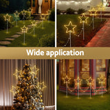 Outdoor Decorations & Lights: Jingle Jollys 4 PCS Christmas Lights Path Ground Light Garden Decorations 144 LED