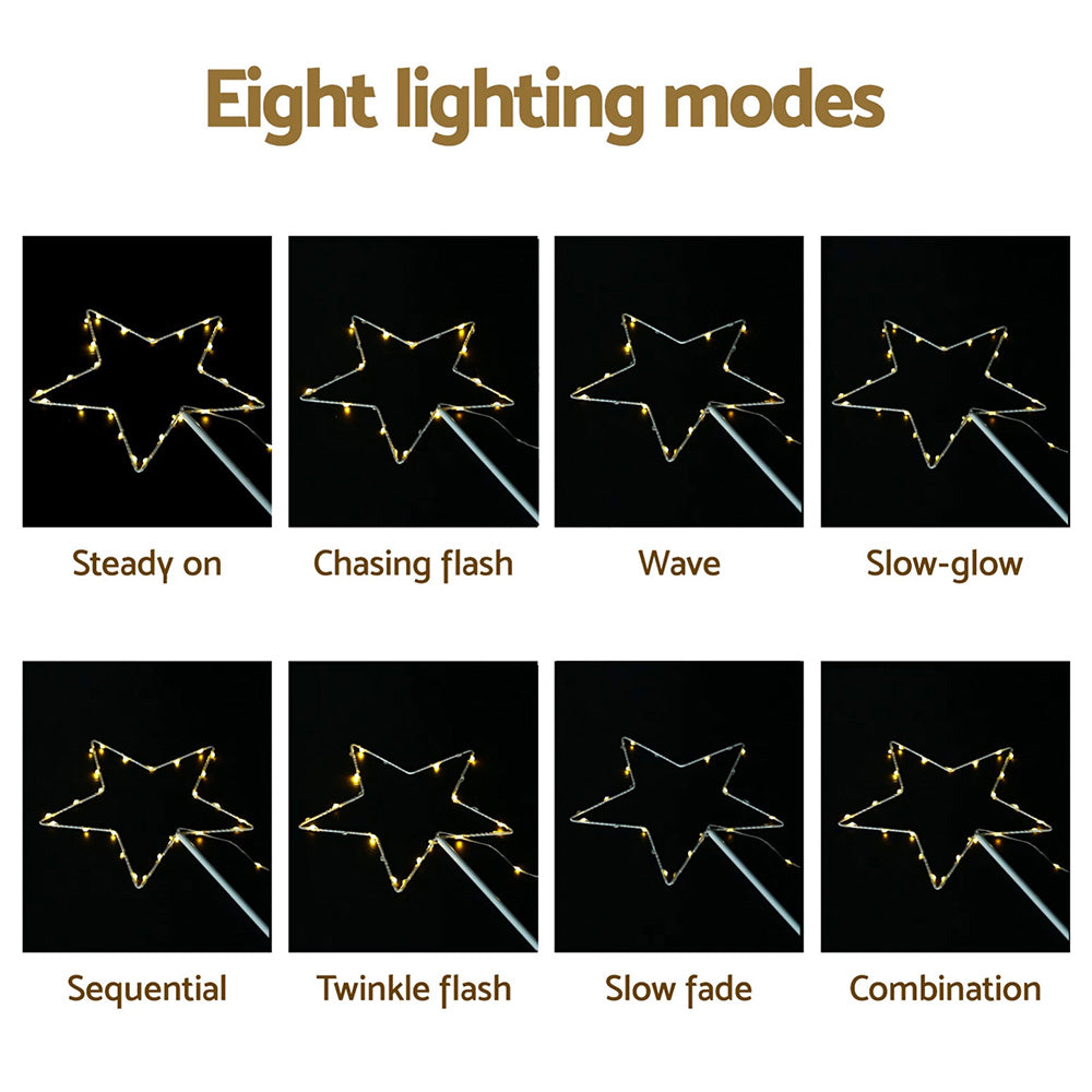 Outdoor Decorations & Lights: Jingle Jollys 4 PCS Christmas Lights Path Ground Light Garden Decorations 144 LED