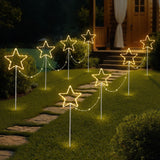 Outdoor Decorations & Lights: Jingle Jollys 4 PCS Christmas Lights Path Ground Light Garden Decorations 144 LED