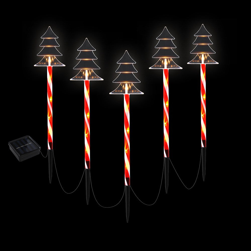 Outdoor Decorations & Lights: 25 LED 5 PCS Christmas Lights Path Ground Light Garden Decorations Jingle Jollys