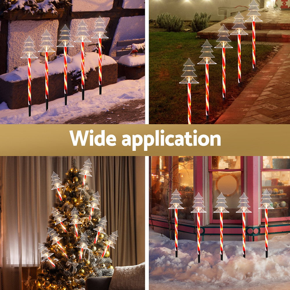 Outdoor Decorations & Lights: 25 LED 5 PCS Christmas Lights Path Ground Light Garden Decorations Jingle Jollys
