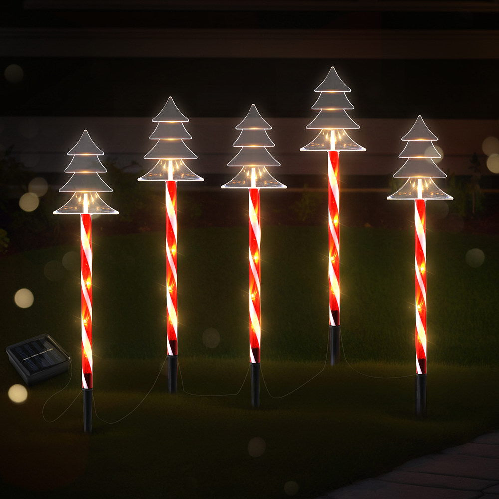 Outdoor Decorations & Lights: 25 LED 5 PCS Christmas Lights Path Ground Light Garden Decorations Jingle Jollys
