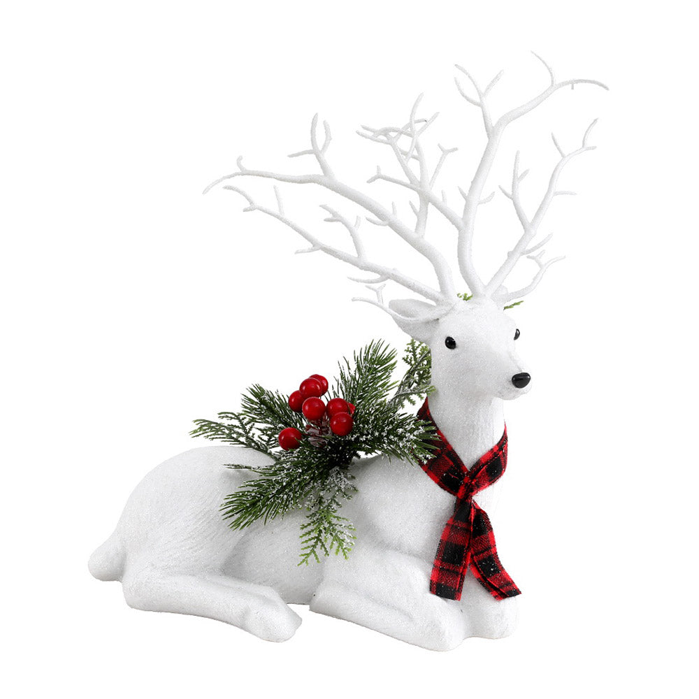 Christmas Decorations: Jingle Jollys Christmas Reindeer 32cm Glitter Deer Ornaments Party Decorations