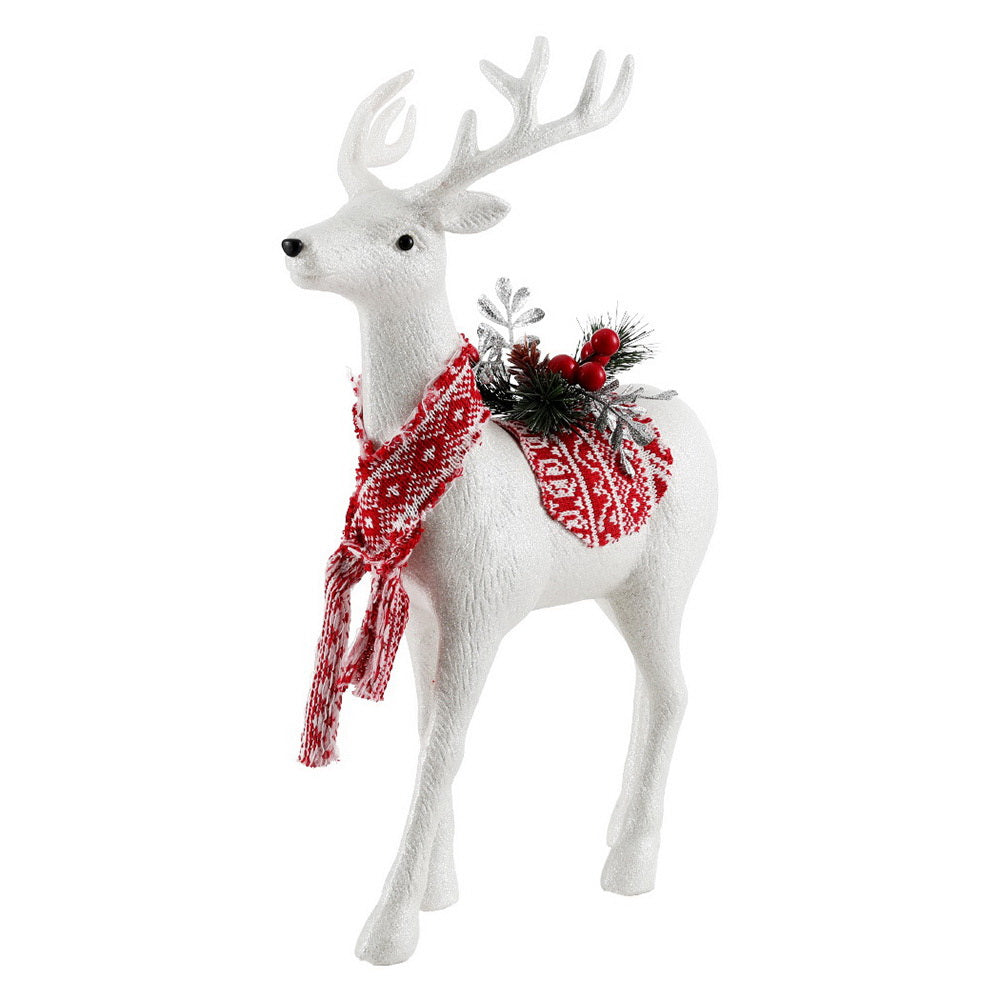 Christmas Decorations: Jingle Jollys Christmas Reindeer 45cm Glitter Deer Ornaments Party Decorations