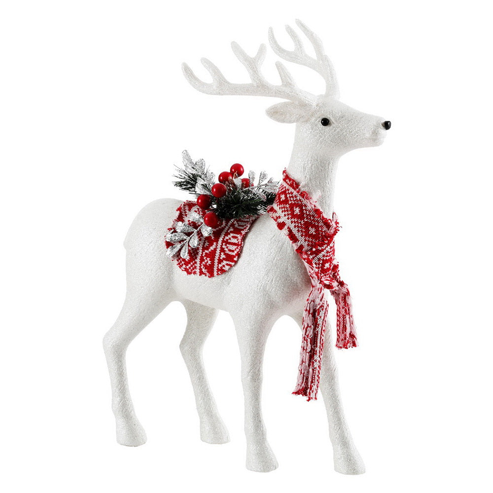 Christmas Decorations: Jingle Jollys Christmas Reindeer 45cm Glitter Deer Ornaments Party Decorations