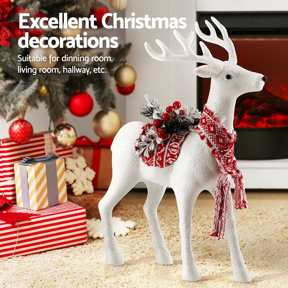 Christmas Decorations: Jingle Jollys Christmas Reindeer 45cm Glitter Deer Ornaments Party Decorations