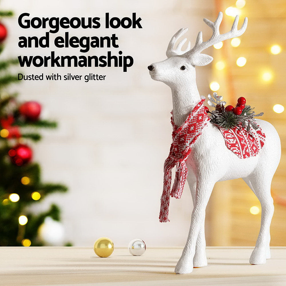 Christmas Decorations: Jingle Jollys Christmas Reindeer 45cm Glitter Deer Ornaments Party Decorations