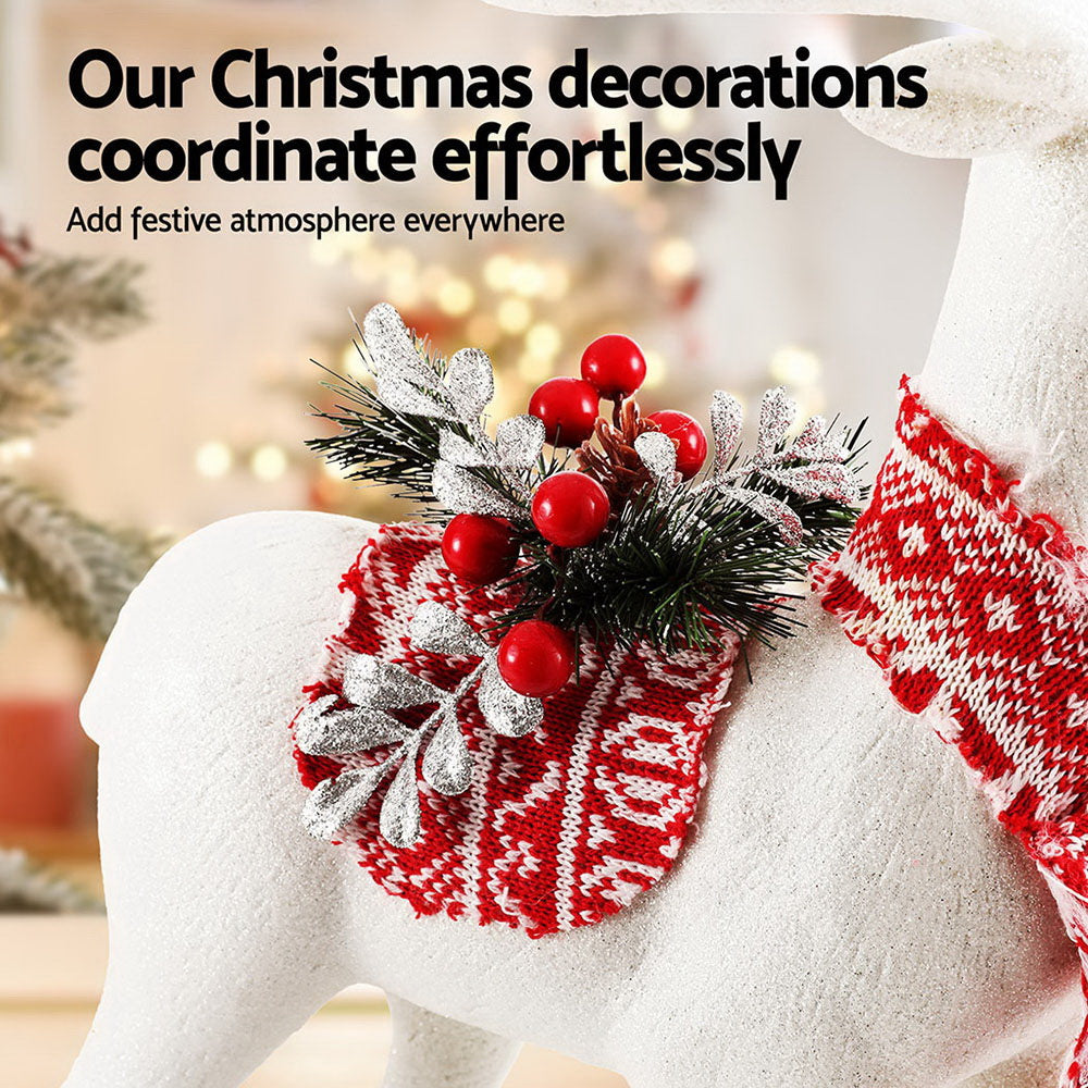 Christmas Decorations: Jingle Jollys Christmas Reindeer 45cm Glitter Deer Ornaments Party Decorations