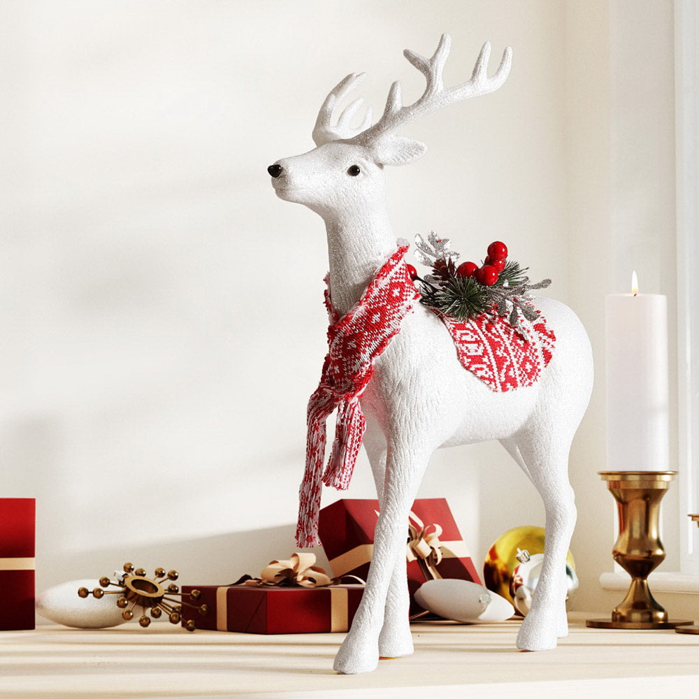 Christmas Decorations: Jingle Jollys Christmas Reindeer 45cm Glitter Deer Ornaments Party Decorations