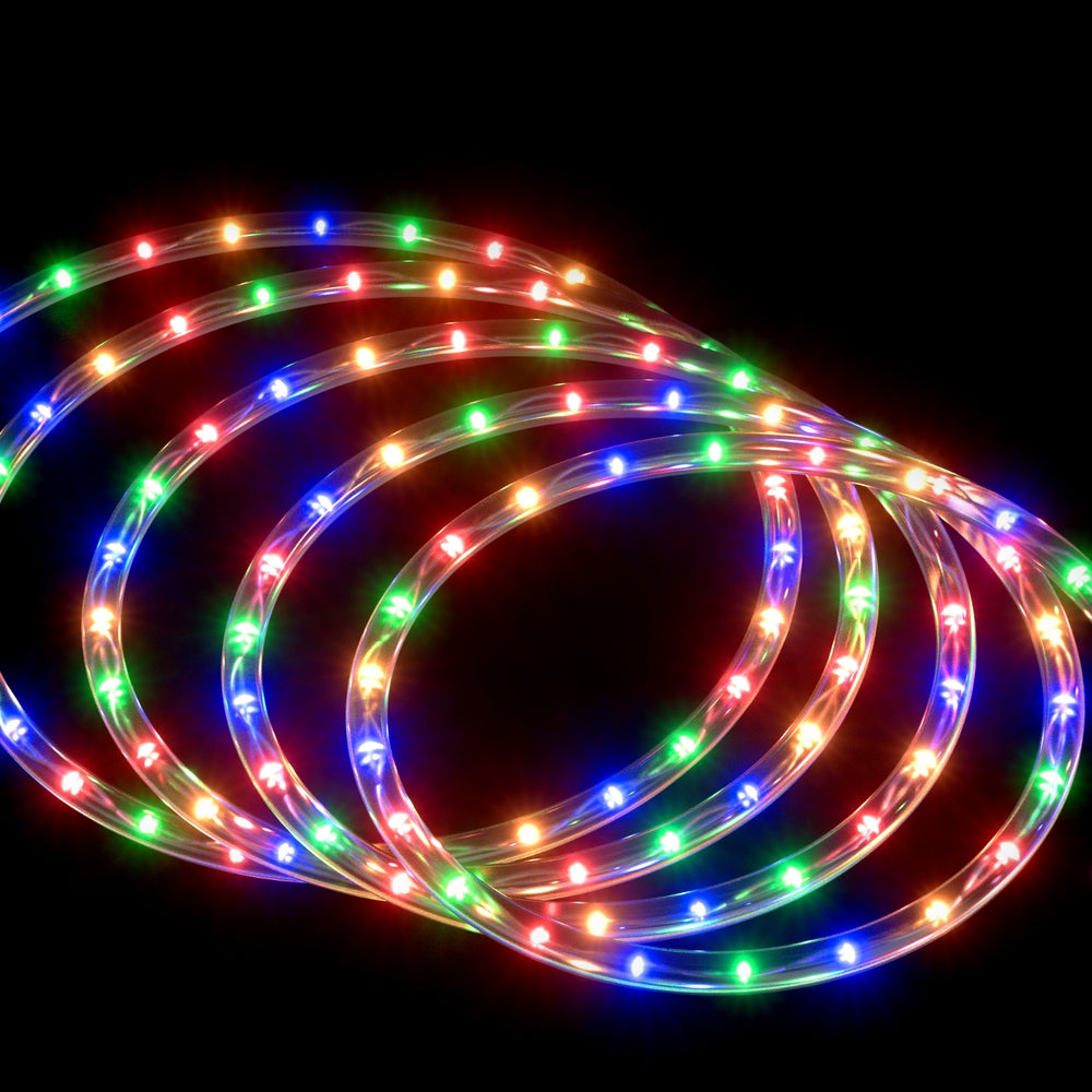 Outdoor Decorations & Lights: 20M Christmas Lights String Rope Light Decorations 600 LED Colorful Jingle Jollys