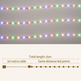 Outdoor Decorations & Lights: 20M Christmas Lights String Rope Light Decorations 600 LED Colorful Jingle Jollys