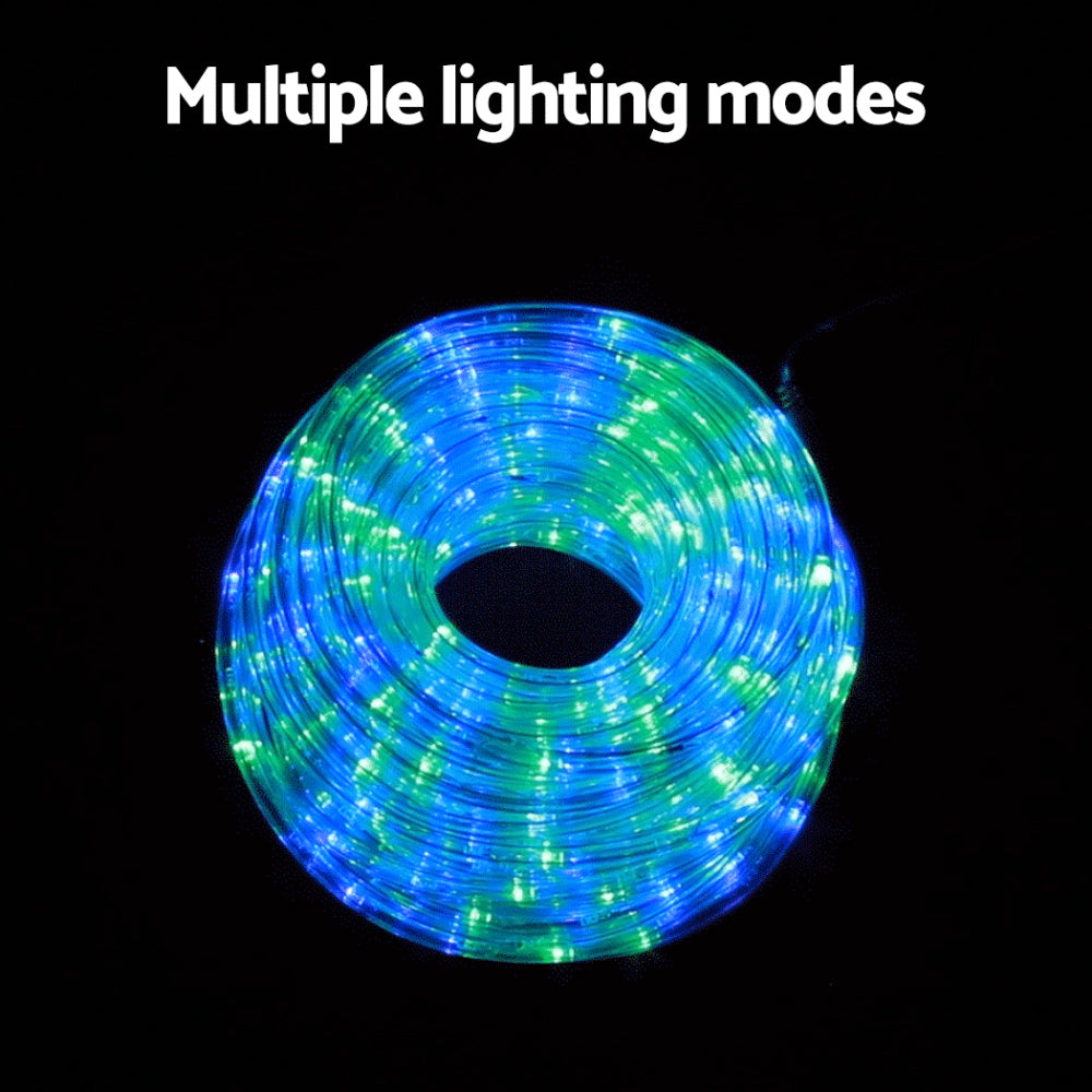 Outdoor Decorations & Lights: 20M Christmas Lights String Rope Light Decorations 600 LED Colorful Jingle Jollys
