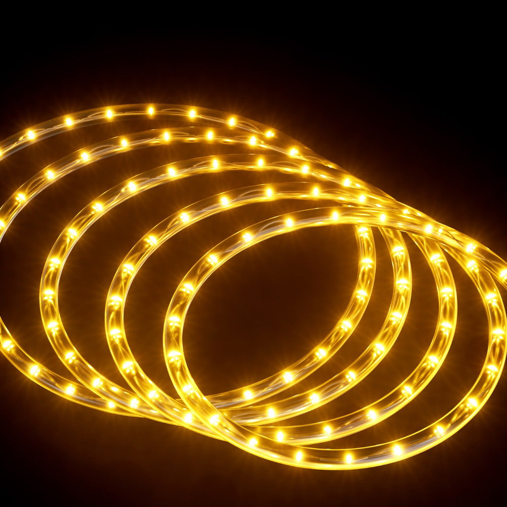Outdoor Decorations & Lights: 20M Christmas Lights String Rope Light Decorations 600 LED Warm Jingle Jollys