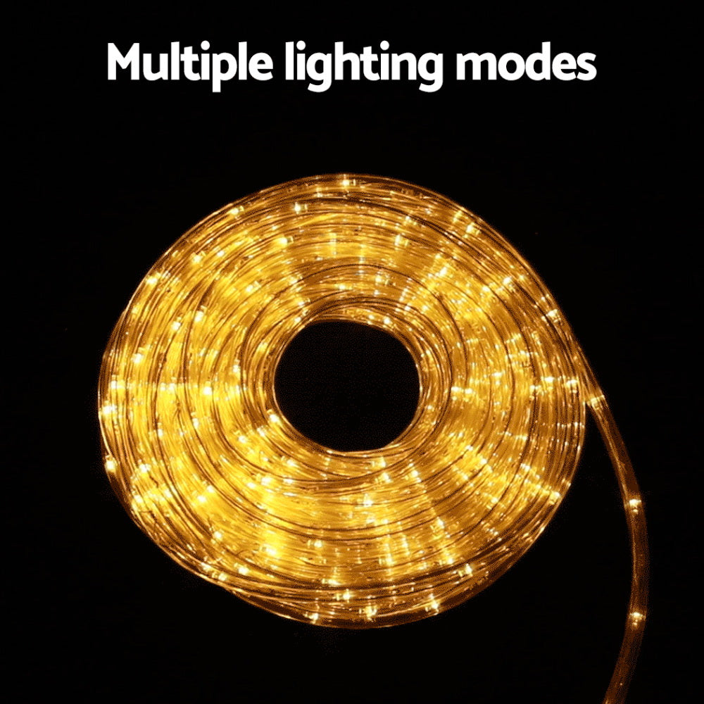Outdoor Decorations & Lights: 20M Christmas Lights String Rope Light Decorations 600 LED Warm Jingle Jollys