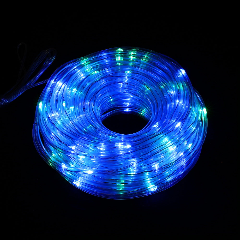 Outdoor Decorations & Lights: Jingle Jollys 30M Christmas Lights String Rope Light Decoration 300 LED Colorful