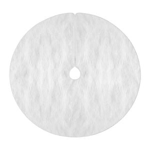 Jingle Jollys Christmas Tree Skirt 120cm Plush Xmas Fluffy Ornaments Decor White